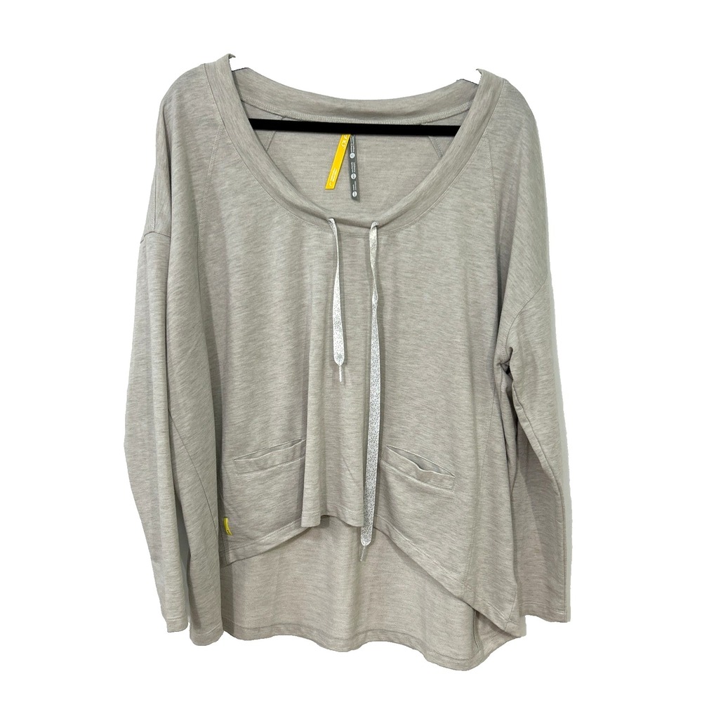 Lole Modal Lightweight Hoodie Top L‎ Gray Soft Athleisure Minimalist Lounge